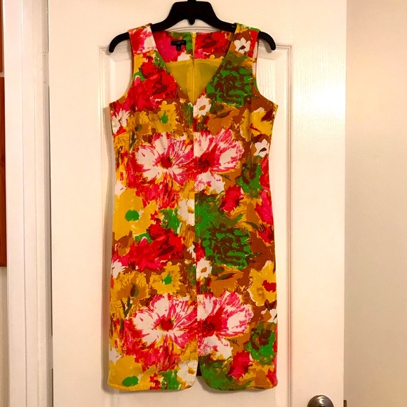 Talbots Dresses & Skirts - Talbots Sleeveless Dress.  Vibrant, Colorful Floral Print, Women’s Size 8P